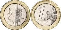 Niederlande Euro Beatrix, Utrecht, error wrong ring, SS+, Bimetallic -