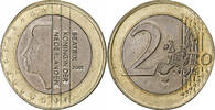 Niederlande 2 Euro Beatrix, Utrecht, planchet error struck on 1 Euro -