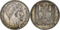 Frankreich 20 Francs Turin, Paris, Silber, SS, Gadoury:852, KM:879 -