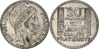 Frankreich 20 Francs Turin, Paris, Silber, SS, Gadoury:852, KM:879 -