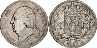 Frankreich 5 Francs Louis XVIII, Paris, Silber, S+, Gadoury:614 -