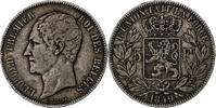 Belgien 5 Francs, 5 Frank Leopold I, Brussels, Silber, S+, KM:17 -