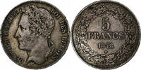 Belgien 5 Francs, 5 Frank Leopold I, Silber, S+, KM:3.2 -