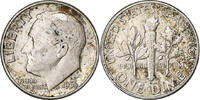 Vereinigte Staaten Dime Roosevelt Dime, Philadelphia, Silber, SS+ -