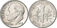Vereinigte Staaten Dime Roosevelt Dime, Denver, Silber, VZ+, KM:195 -