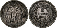 Frankreich 5 Francs Hercule, Strasbourg, Silber, SS, Gadoury:683 -