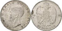 Jugoslawien 20 Dinara Petar II, Silber, SS+, KM:23 -
