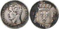 Frankreich 1/4 Franc Charles X, Paris, Silber, S+, Le Franc:F.164 -