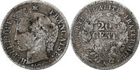 Frankreich 20 Centimes Cérès, Paris, Silber, SGE+, Gadoury:303 -