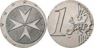Malta Euro error struck on core only, Cupronickel, UNZ, KM:New -