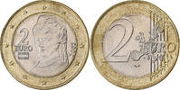 Österreich 2 Euro planchet error struck on 1 Euro, Vienna, Bi-Metallic -