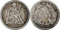 Vereinigte Staaten Dime Seated Liberty Dime, Philadelphia, Silber, S -