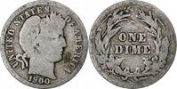 Vereinigte Staaten Dime Barber Dime, Philadelphia, Silber, SGE+, KM:113 -