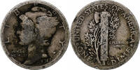 Vereinigte Staaten Dime Mercury Dime, Philadelphia, Silber, SGE+, KM:140 -