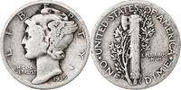 Vereinigte Staaten Dime Mercury Dime, Philadelphia, Silber, S, KM:140 -