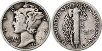 Vereinigte Staaten Dime Mercury Dime, Philadelphia, Silber, SGE+, KM:140 -