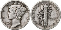 Vereinigte Staaten Dime Mercury Dime, Philadelphia, Silber, S, KM:140 -