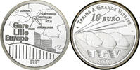 Frankreich 10 Euro gare Lille Europe TGV, PP, Monnaie de Paris, Silber -