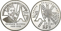 Frankreich 10 Euro Gustave Eiffel, Proof / BE, Monnaie de Paris, Silber -