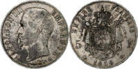 Frankreich 5 Francs Napoléon III, Paris, Silber, SS, Gadoury:734 -
