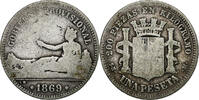 Spanien Peseta Provisional Government, Silber, SGE+, KM:652 -