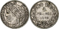 Frankreich 5 Francs Cérès, Paris, Silber, SS, Gadoury:742, Le -
