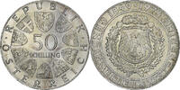 Österreich 50 Schilling Silber, UNZ, KM:2920 -