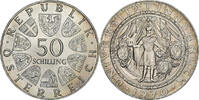 Österreich 50 Schilling Silber, UNZ, KM:2908 -