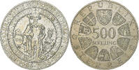 Österreich 500 Schilling Vienna, Silber, VZ, KM:2977 -