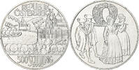 Österreich 500 Schilling Vienna, Silber, VZ+, KM:3024 -