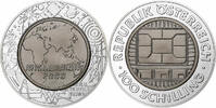 Österreich 100 Schilling Vienna, PP, Bi-Metallic, STGL, KM:3063 -