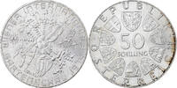 Österreich 50 Schilling Silber, UNZ, KM:2919 -
