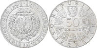 Österreich 50 Schilling Silber, VZ+, KM:2920 -