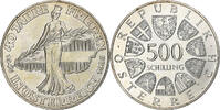Österreich 500 Schilling Vienna, Silber, VZ+, KM:2972 -