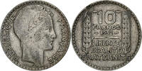 Frankreich 10 Francs Paris, Fautée défaut de flan, Silber, SS -