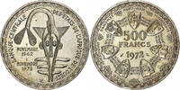 West African States 500 Francs Silber, VZ+, KM:7 -