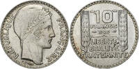 Frankreich 10 Francs 1929 Paris Turin, Paris, Silber, VZ+, Gadoury:801, KM:878