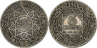 Marokko 5 Francs Mohammed V, Paris, Silber, SS -