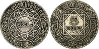 Marokko 5 Francs Mohammed V, Paris, Silber, S+ -