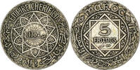 Marokko 5 Francs Mohammed V, Paris, Silber, SS -
