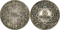 Marokko 5 Francs Mohammed V, Paris, Silber, SS -