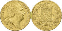 Frankreich 20 Francs Louis XVIII, Paris, Gold, SS, Gadoury:1028 -