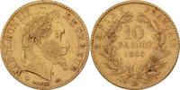 Frankreich 10 Francs Napoléon III, Strasbourg, Gold, S+, KM:800.2 -