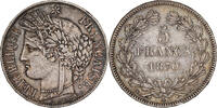 Frankreich 5 Francs Cérès, Paris, Silber, SS, Gadoury:742, KM:818.1 -