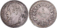 Frankreich 5 Francs Louis Napoléon Bonaparte, Paris, Silber, S+ -