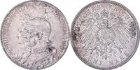 Deutsch Staaten 5 Mark PRUSSIA, Wilhelm II, Berlin, Silber, SS, KM:526 -