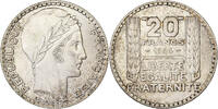 Frankreich 20 Francs Turin, Paris, Silber, UNZ, Gadoury:852, KM:879 -
