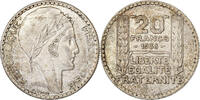 Frankreich 20 Francs Turin, Paris, Silber, UNZ, Gadoury:852, KM:879 -