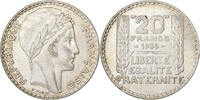 Frankreich 20 Francs Turin, Paris, Silber, UNZ, Gadoury:852, KM:879 -