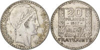 Frankreich 20 Francs Turin, Paris, Silber, SS, Gadoury:852, KM:879 -